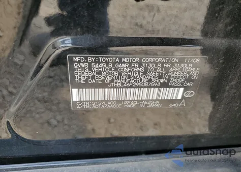 2009 Lexus Ls 460 z USA, uszkodzony, nr VIN JTHBL46F295087594